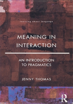 تصویر  Meaning in interaction: an introduction to Pragmatics